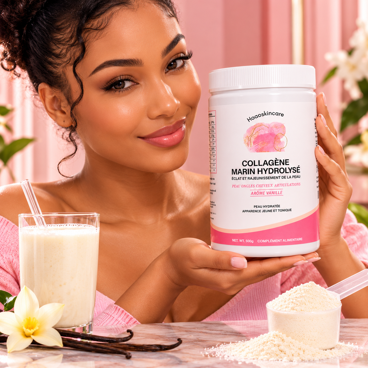 HOAOSKINCARE – Hydrolyzed Marine Collagen Vanilla 500g